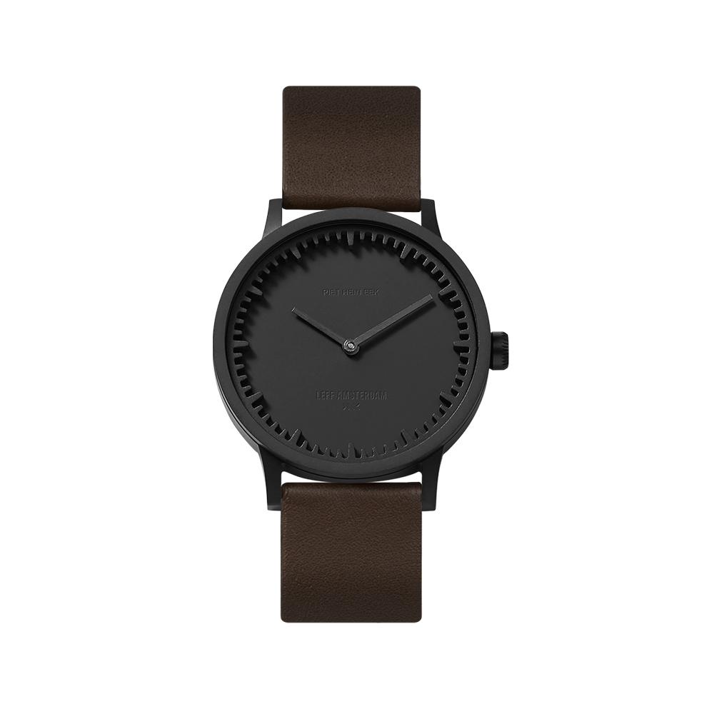 Leff Amsterdam LT74222 Tube Watch T32 Black / Brown Leather